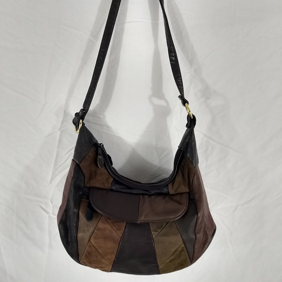 BEAUTIFUL PATCHWORK TOTE / PURSE Faux Suede 13X9X4 - Picture 3 of 8